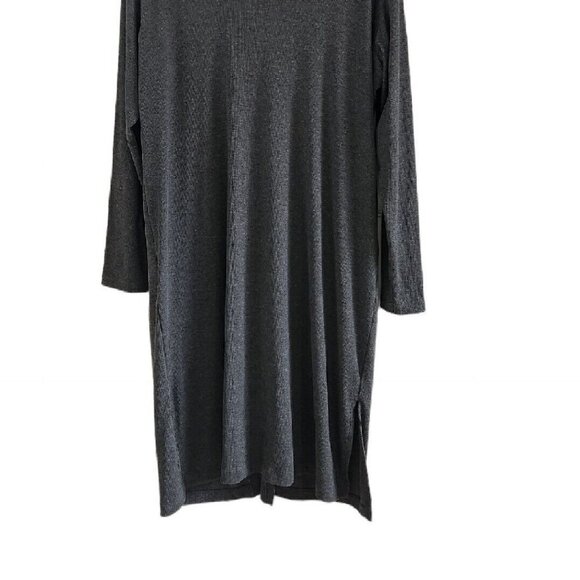 Uniqlo Dark Gray Charcoal Button Front Long Cardigan Pockets Women XL - Picture 7 of 9